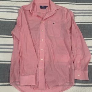 Vineyard Vines Men’s Pink Gingham Button Down S